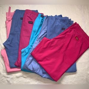Bundle of seven scrubs pants SzM (Dickies, Cherokee, Uniform Advantage, J.I.J